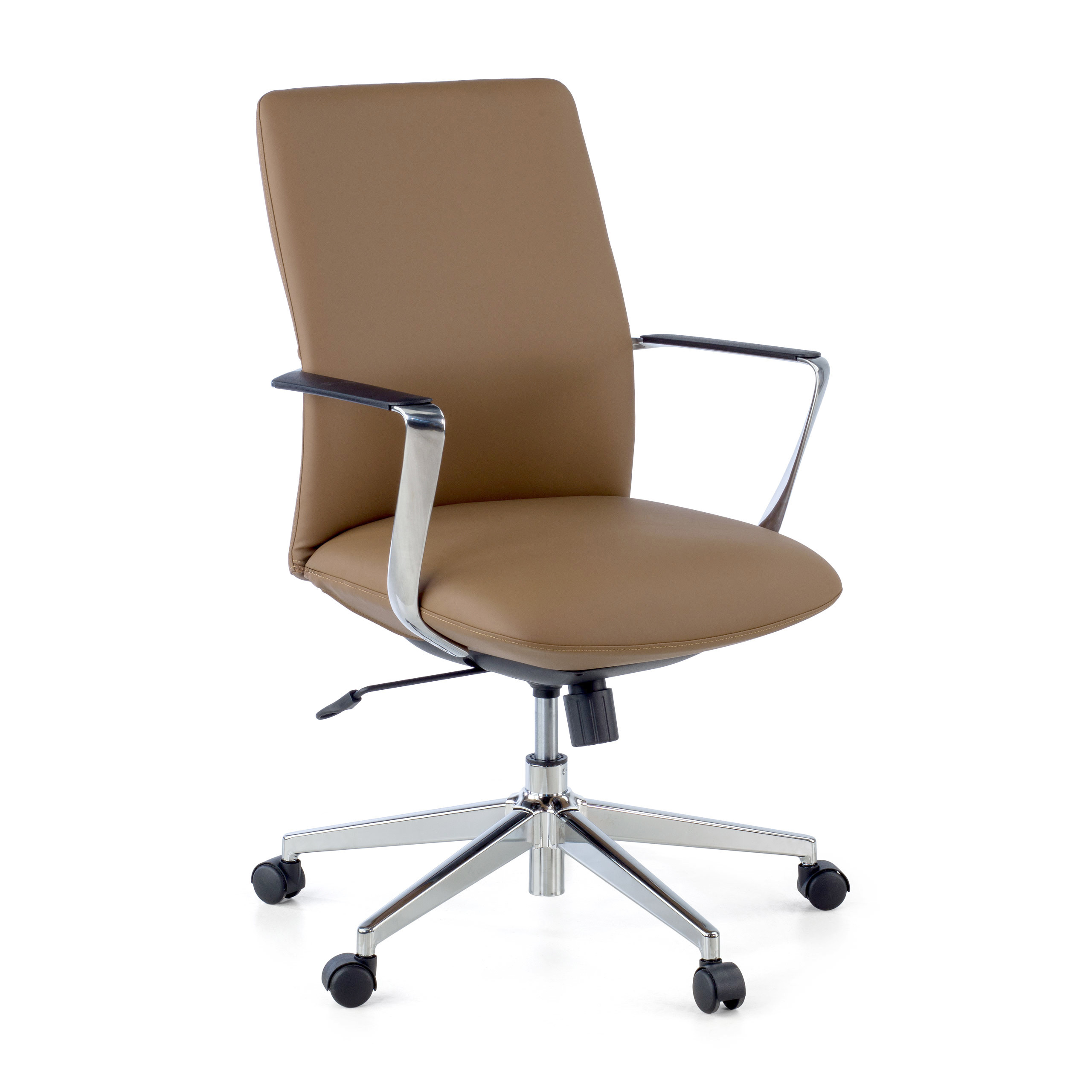sillon de oficina beige bristol respaldo bajo piel sintetica piel sintetica 1