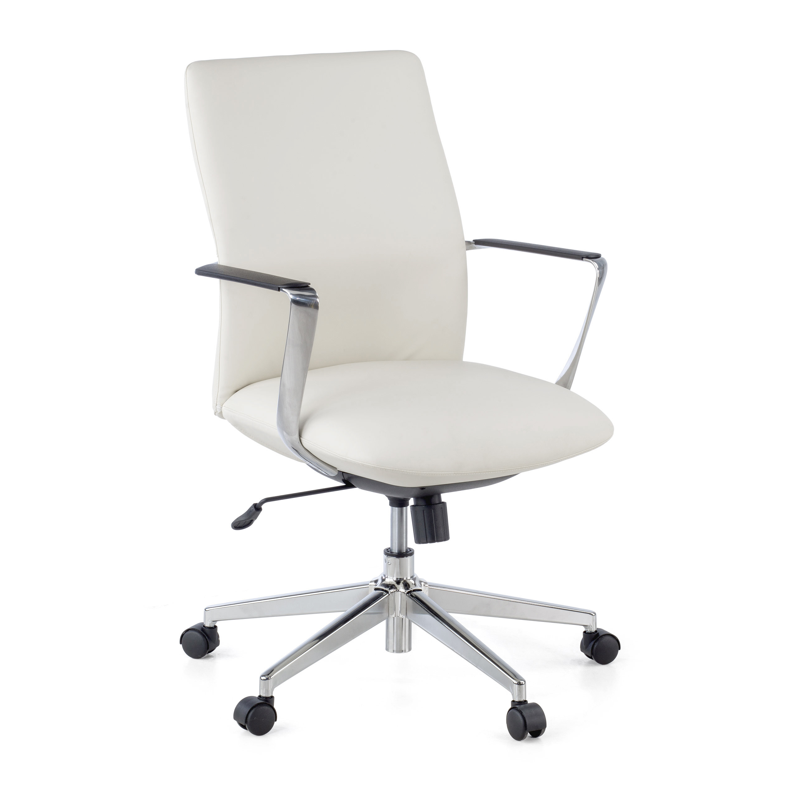 sillon de oficina blanco bristol respaldo bajo piel sintetica piel sintetica 1