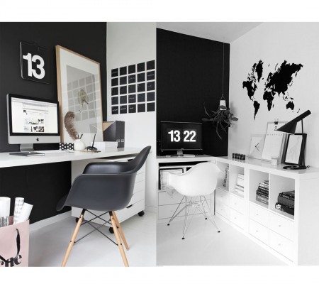colores blanco y negro para oficinas modernas