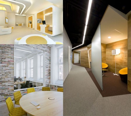 colores mostaza para oficinas modernas
