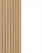 Mesa de Reuniones Rectangular Work Plus diseño rayado - Blanco Mate/Rayado natural